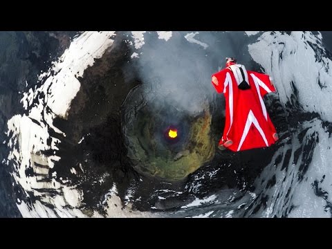 Few Things Are More Hardcore Than Flying Over An Active Volcano In A Wingsuit