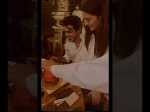 Minal khan's hubby Ahsan cutting cake with her 🌸|| Ahsan birthday