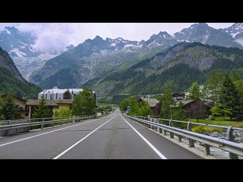 Little St Bernard Pass Scenic Drive 4K | Séez, France to Entreves, Italy