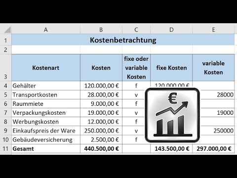 WENN-Funktion in Excel - Teil 2 (fixe oder variable Kosten?)