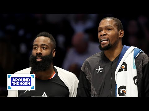 詹姆斯-哈登、凱文-杜蘭特和凱里-歐文會在籃網隊共存嗎？| 圍繞喇叭 (Will James Harden, Kevin Durant and Kyrie Irving coexist on the Nets? | Around the Horn)