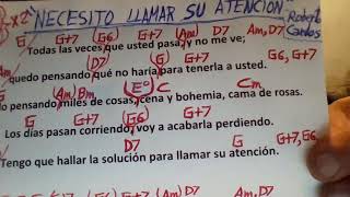 NECESITO LLAMAR SU ATENCIÓN  Roberto Carlos  COVER
