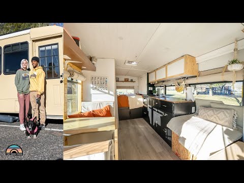 Young Couple's DIY Shuttle Bus Tiny Home - Learning Skills ='s Freedom