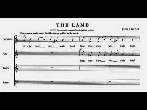 John Tavener - The Lamb  for Choir (Score video)