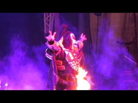 KISS Gene Simmons fire breathing Mansfield MA 8-1-14