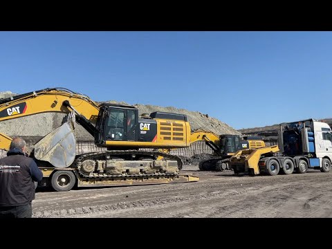 Transporting The Caterpillar 352F Excavator - Fasoulas Heavy Transports