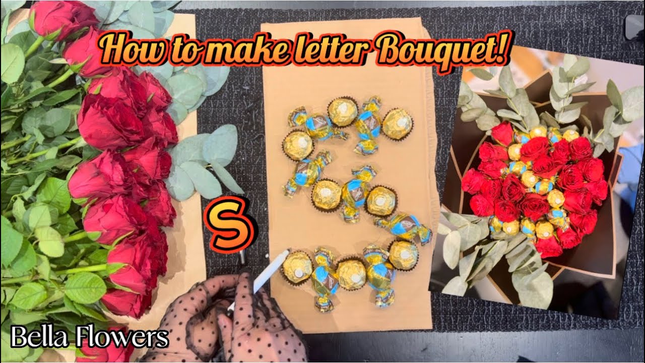 DIY floral letter! With chocolate.