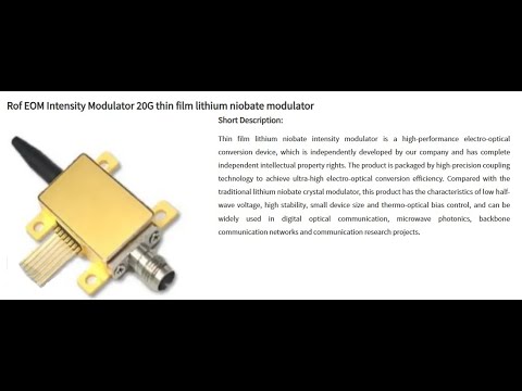 Rof thin film lithium niobate modulator 20G TFLN modulator