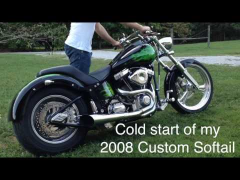 08 Custom Softail cold start