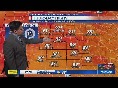 KSAN Storm Team daily forecast update - Wednesday March 25, 2020