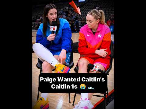 Paige Bueckers Couldn't Stop Staring at Caitlin Clark's Shoes 👀 #caitlinclark #basketball