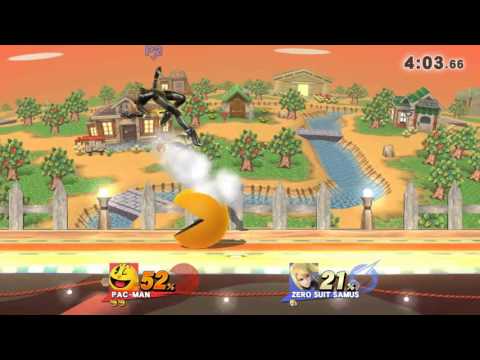 Pacman vs Zero suit Samus- SSB4