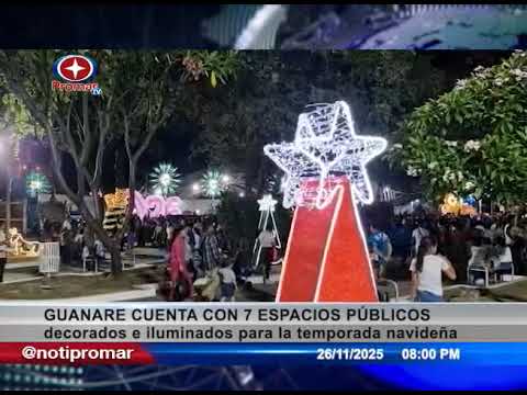 Guanare cuenta con siete espacios públicos decorados e iluminados para la temporada navideña