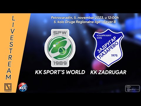 KK SPORT'S WORLD Novi Sad - KK ZADRUGAR Lazarevo (Full match Livestream) [05.11.2023.]