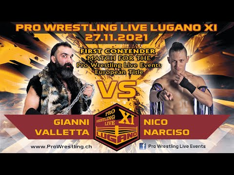 Gianni Valletta vs Nico Narciso - FIRST CONTENDER MATCH - PWLL XI LUGANO 27.11.2021