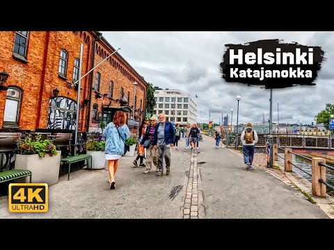 Caminhada em Katajanokka, Helsinque 🇫🇮 Arquitetura da Cidade Velha🚶‍♂️4K Caminhada na Finlândia