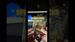 Opening packs with a view! 🎡 #seattle #pokemon #pokemoncards #pokemontcg #tcg #tcgpokemon