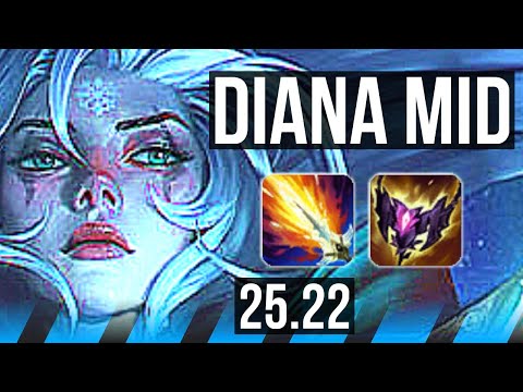 DIANA vs SYLAS (MID) | 7 solo kills, Legendary, 1300+ games | KR Master | 25.22