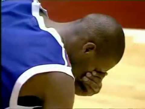 Conrad McRae Praying Before Korac Cup Final Match (R.I.P. Conrad)