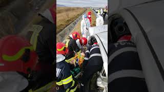 VIDEO: Accident pe Autostrada Sibiu - Deva. Mașină înfiptă în parapet 1 video