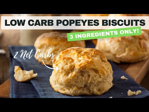 How I Made Popeyes Biscuit Recipe LOW CARB & Diabetic Friendly | 3 Ingredient Diabetic Biscuits