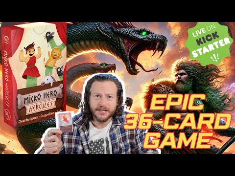 A 36-Card Game That Feels EPIC! Micro Hero Hercules Kickstarter Review & Playthrough
