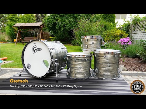 MW-Vintage.pl - Gretsch Brooklyn 22", 12", 16", 16" Grey Oyster Quick Review 4K