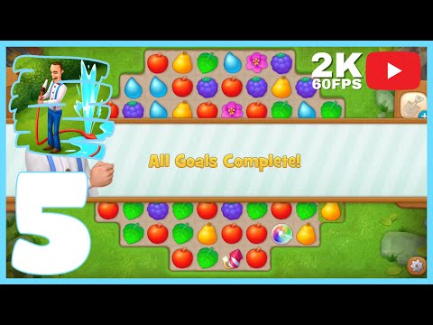 Gardenscapes!! Gameplay / Walkthrough 5 - Level 15!! (iOS & Android)