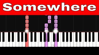 Somewhere (Bernstein / West Side Story : Jazz) Piano Tutorial with Sheet Music - Synthesia