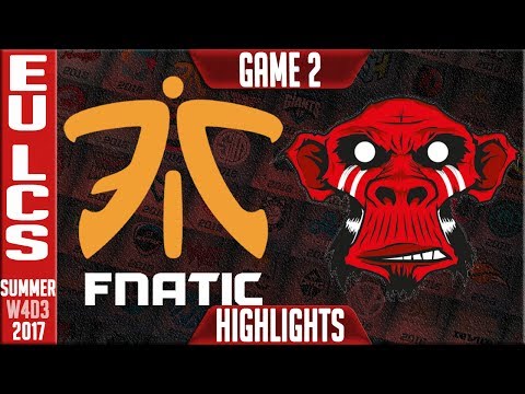 Fnatic vs Mysterious Monkeys Highlights Game 2 | EU LCS Week 4 Summer 2017 | FNC vs MM G2