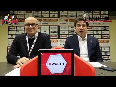 Post-partita di Pompea Mantova - Poderosa Montegranaro con Negri, Finelli, Ghersetti e Visconti