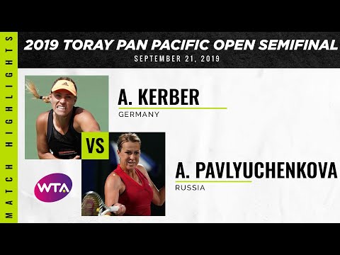 Теннис Angelique Kerber vs. Anastasia Pavlyuchenkova | 2019 Osaka Semifinal | WTA Highlights