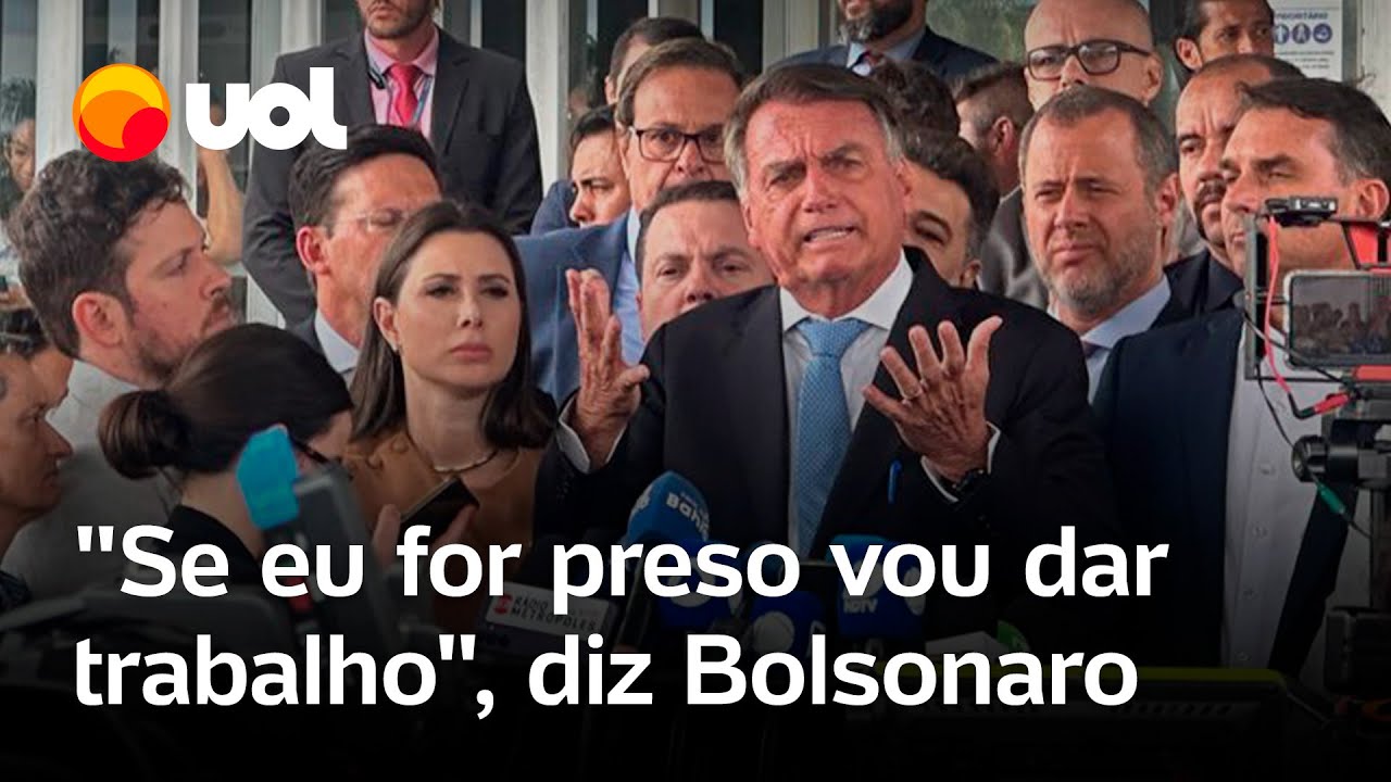 Bolsonaro: 'Se eu for preso vou dar trabalho', diz ex-presidente réu por tentativa de golpe