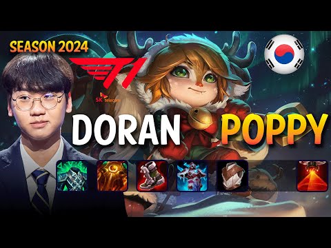 T1 Doran POPPY vs WUKONG Top - Patch 14.24 KR Ranked | lolrec