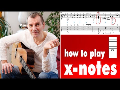 How to play ghost notes dead notes x-notes fingerstyle guitar
