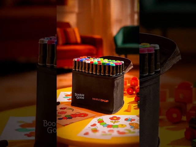 Video KIT DE CANETINHAS ARTÍSTICAS DUPLA PONTA 24 CORES BOBBIE GOODS