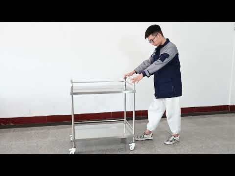 Mild steel wooden top trolley, for hospital