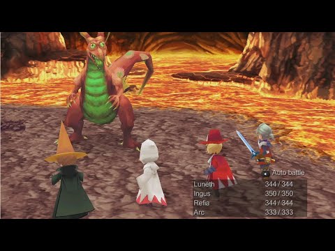 Final Fantasy III (3D Remake) {Part 10} - Molten Cave cleared + Fire Crystal jobs unlocked