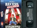 Opening To Recess School S Out US VHS 2001