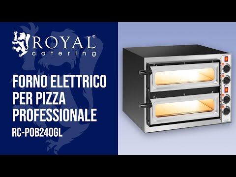 Video - Forno elettrico per pizza professionale - 2 camere - 2 x Ø 32 cm - Porta in vetro