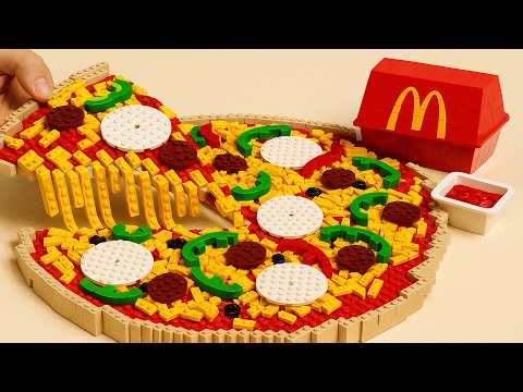 I ATE Every BEST Bites Cheesy Pizza Fast Food Challenge at Home IRL LEGO COOKING Compilation ASMR
