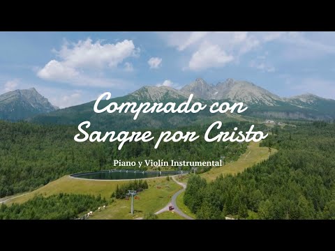 🎹🎻 Himno 296 - Comprado con sangre por Cristo | Relaxing Piano Violin Hymn with lyrics