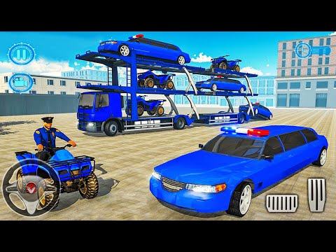 US Police limousine Car Quad Bike Transporter 2023 - Android Gameplay