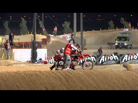 Ben Watson crash - MXGP of Qatar 2015 Motocross
