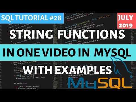 MySQL 28 String Functions in SQL in One Video Hindi | CONCAT REPLACE REVERSE UPPER ETC