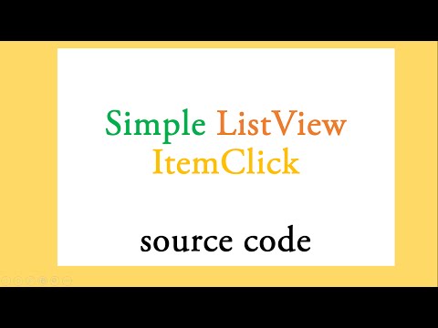 Android Simple ListView and OnItemClick
