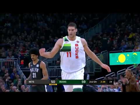 BROOK LOPEZ 7 three's against BROOKYN!! [like Steph Curry][The SPLASH UNCLE!!]