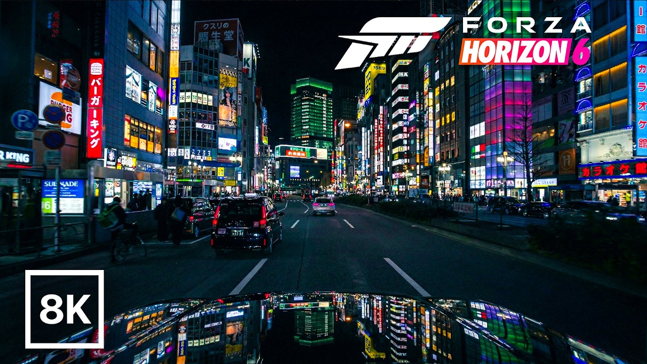 Driving Real Tokyo Before Forza Horizon 6 🌃 / 8K 60fps HDR / Car Ambience(No Music) / Binaural Audio