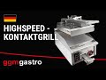 Commercial High-Speed Panini Contact Grill - 6.2 kW - Auto-Open - Hard-Chrome Plates - 400V 3N