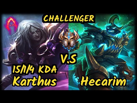 Shrimp (KARTHUS) vs HECARIM - 15/1/4 KDA JUNGLE CHALLENGER GAMEPLAY - BR